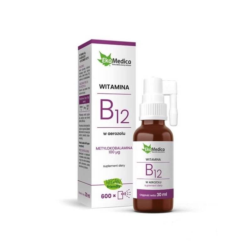 Witamina B12 /metylokobalamina/ w aerozolu (30 ml) EkaMedica