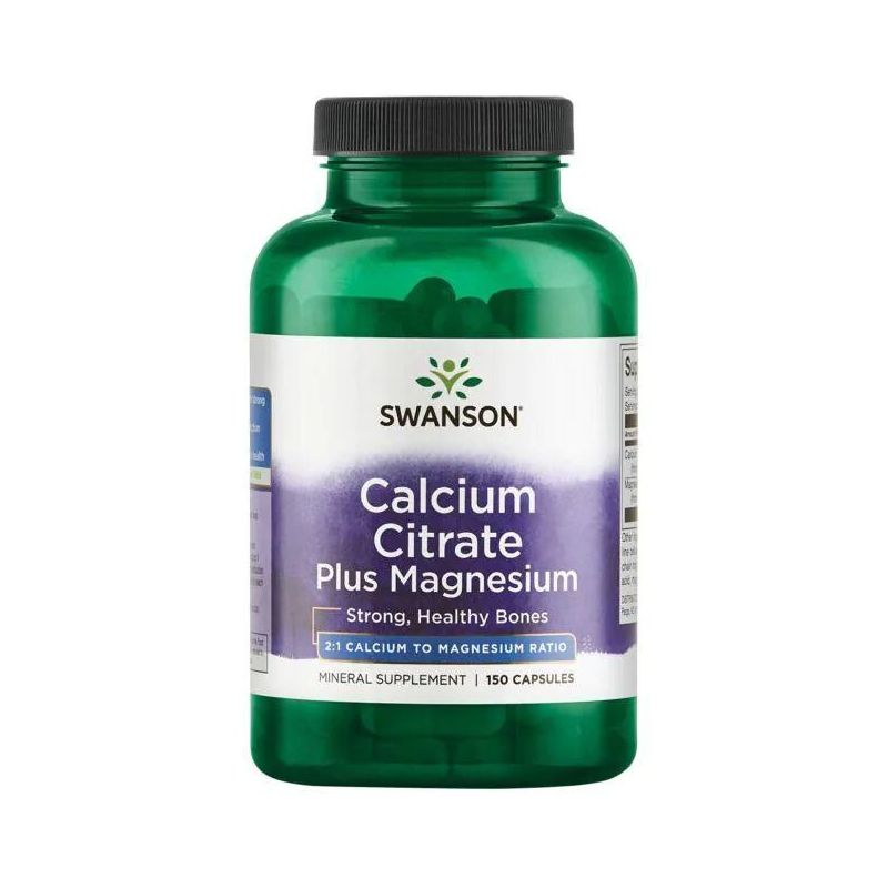 Calcium Citrate Plus Magnesium - Wapń /cytrynian wapnia/ + Magnez 2:1 (150 kaps.) Swanson