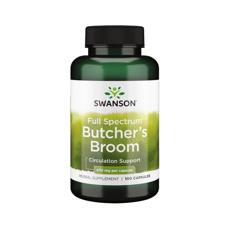 Full Spectrum Butcher's Broom - Ruszczyk Kolczasty 470 mg (100 kaps.) Swanson