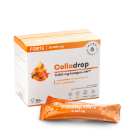 Colladrop Forte - hydrolizowany Kolagen morski HM 10000 mg Typ I i III - bioaktywny Collagen HM - saszetki 10,7 g (30 szt.) Aura Herbals