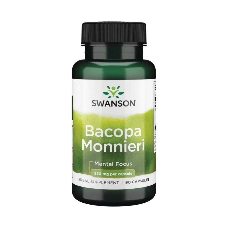 Bacopa Monnieri 250 mg - 12% glikozydów (90 kaps.) Swanson