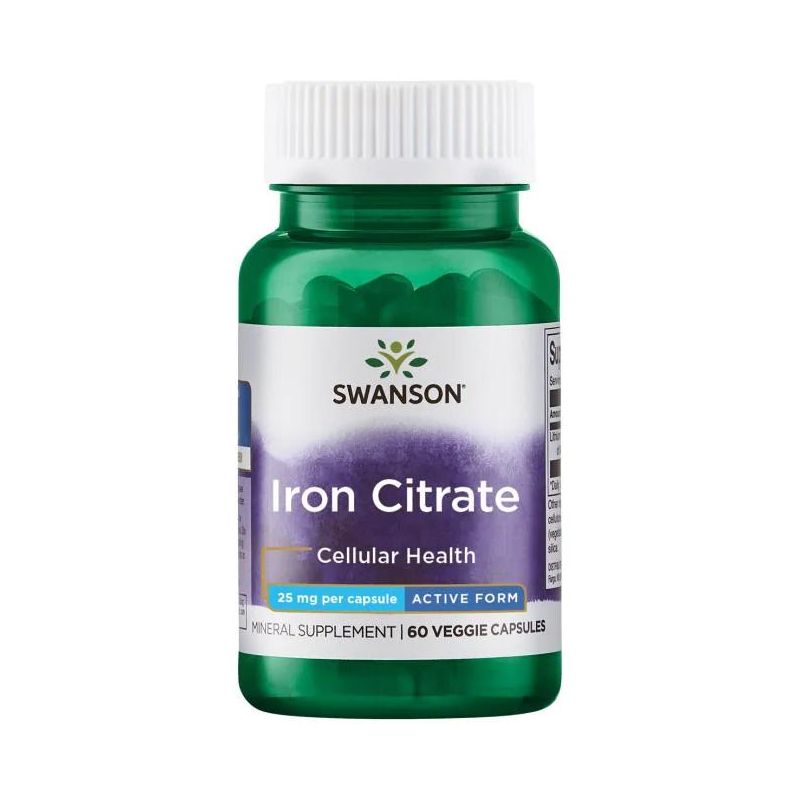 Iron Citrate - Żelazo /cytrynian żelaza/ 25 mg (60 kaps.) Swanson
