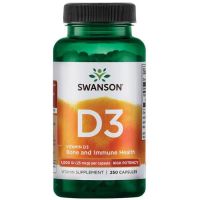 Vitamin D3 - Witamina D3 1000 IU 25 mcg /cholekalcyferol/ (250 kaps.) Swanson