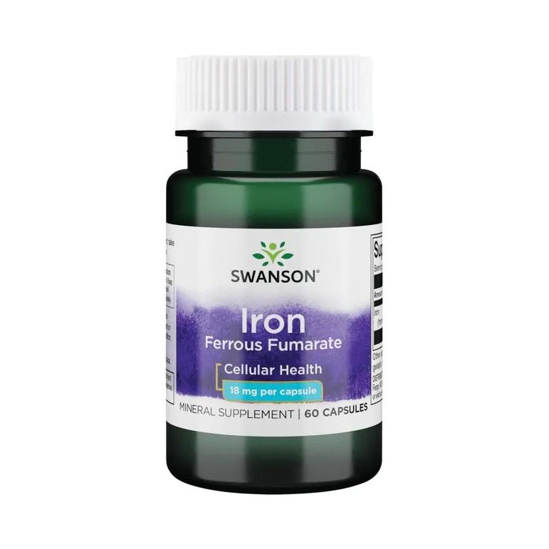 Iron Ferrous Fumarate - Żelazo /fumaran żelaza/ 18 mg (60 kaps.) Swanson
