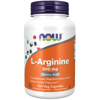 L-Arginina 500 mg (250 kaps.) NOW Foods