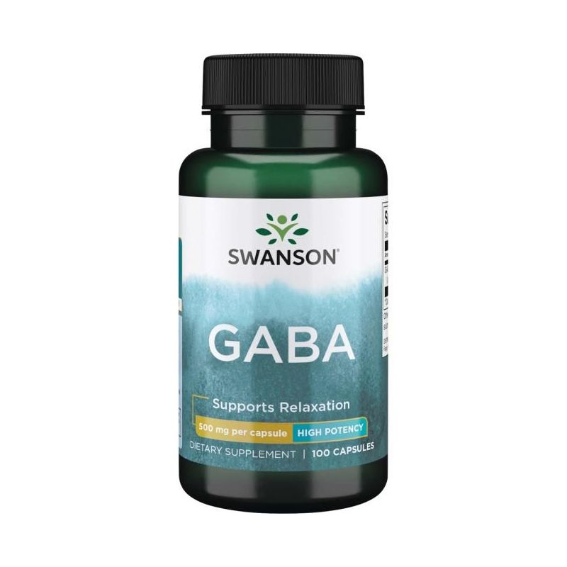 GABA - Kwas Gamma Aminomasłowy 500 mg (100 kaps.) Swanson