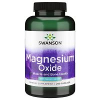 Magnesium - Magnez /tlenek magnezu/ 200 mg (250 kaps.) Swanson