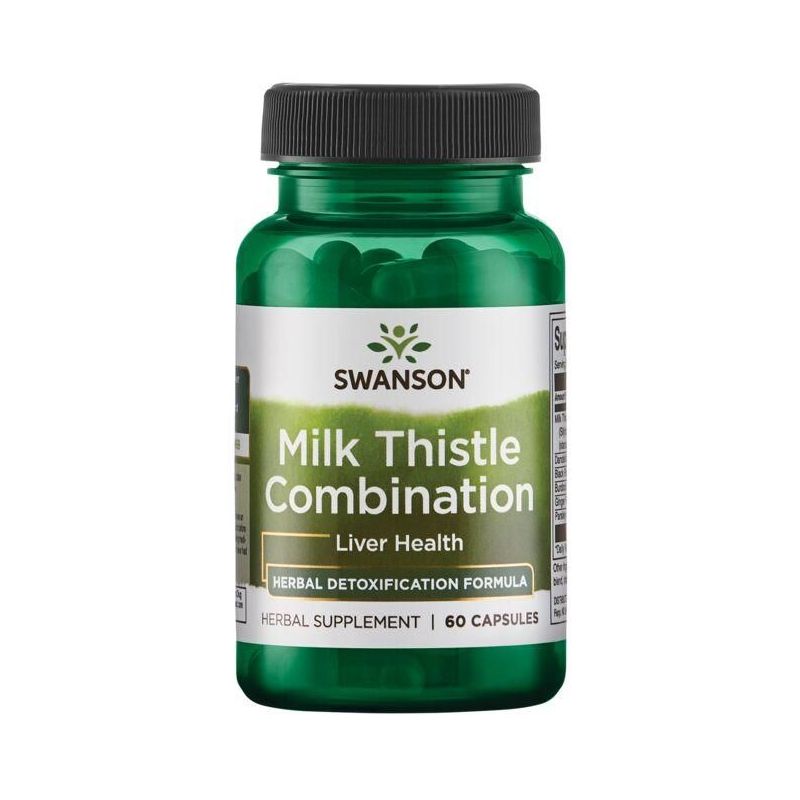Milk Thistle Combination - Kompleks ziół wspomagających wątrobę (60 kaps.) Swanson