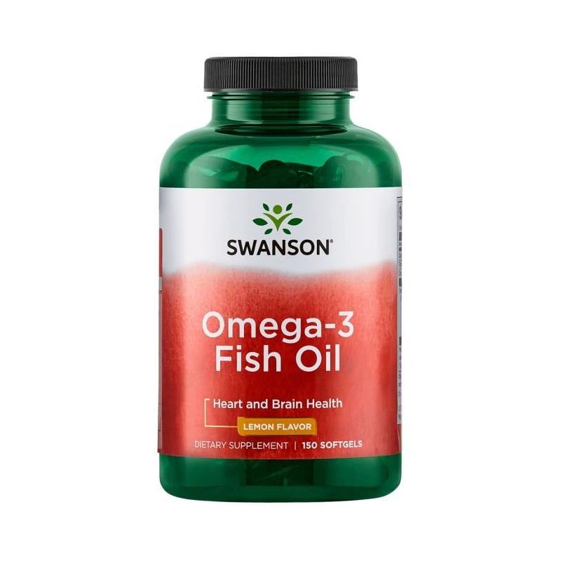 Omega-3 Fish Oil - Omega 3 smak cytrynowy (150 kaps.) Swanson
