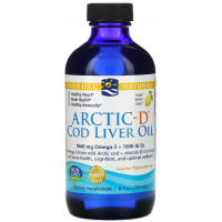 Arctic-D Cod Liver Oil - arktyczny Olej z Wątroby Dorsza + Witamina D3 o smaku cytrynowym (237 ml) Nordic Naturals