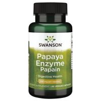 Enzym Papaina 12000 USP - Papain Papaya Enzyme 100 mg (90 kaps.) Swanson