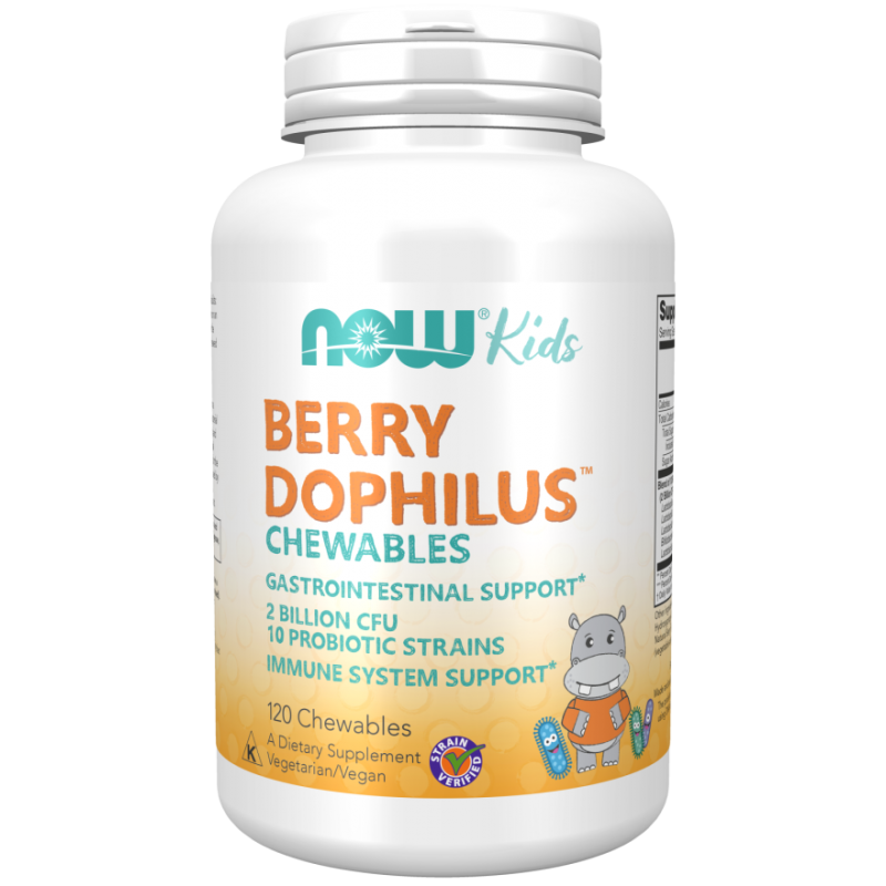 BerryDophilus Kids - Probiotyk dla dzieci (120 tabl.) NOW Foods
