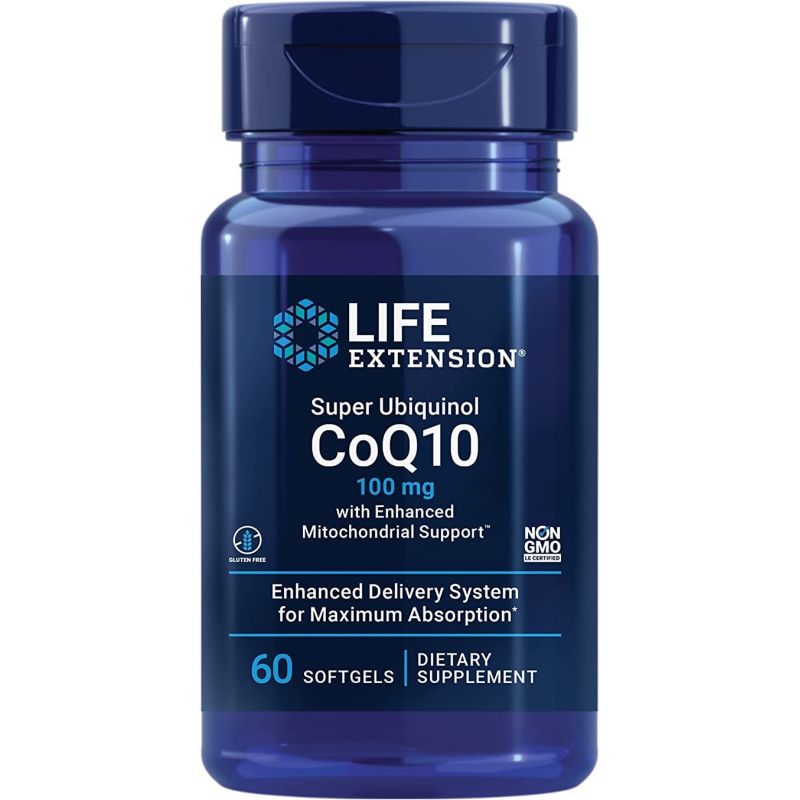Super Ubiquinol CoQ10 - Koenzym Q10 /ubichinol/ Kaneka 100 mg + Shilajit 100 mg (60 kaps.) Life Extension