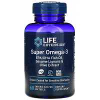 Super Omega-3 EPA/DHA z Lignanami Sezamowymi i Ekstraktem z Oliwek (60 kaps.) Life Extension