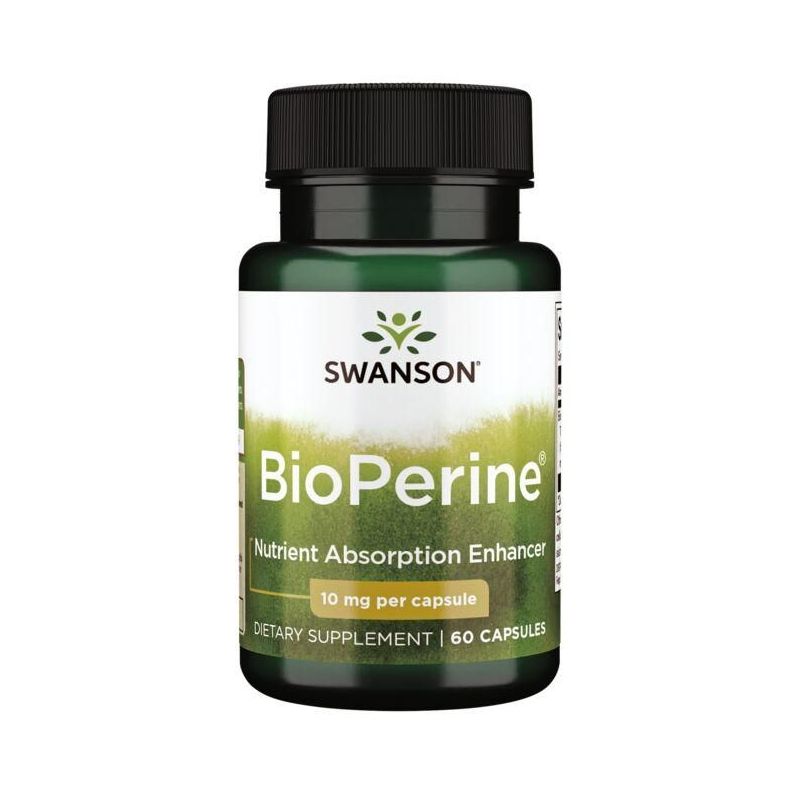BioPerine - Piperyna - standaryzowany na 95% Piperyny Czarny Pieprz 10 mg (60 kaps.) Swanson