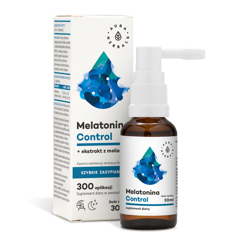 Melatonina Control - Melatonina w Aerozolu + Melisa 4:1 (30 ml) Aura Herbals