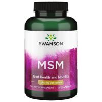 MSM - Siarka MSM /metylosulfonylometan/ 1000 mg (120 kaps.) Swanson
