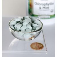 Chlorophyllin & Mint - Chlorofilina 500 mcg + Olejek miętowy 2 mg (500 tabl.) Swanson