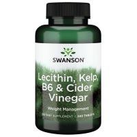Lecithin, Kelp, B6 & Cider Vinegar - Lecytyna + Kelp + Lucerna + Witamina B6 + Ocet jabłkowy (240 tabl.) Swanson