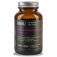 Efficient Saffron by Saffr'Activ® - Szafran 1 kategorii standaryzowany 3% Krocyny i 2% Safranal (60 kaps) bioU