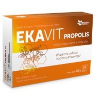 EKAVIT Propolis z Miodem - ekstrakt z propolisu + dzika róża (24 szt.) EkaMedica