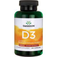 Vitamin D3 - Witamina D3 2000 IU 50 mcg /cholekalcyferol/ (250 kaps.) Swanson