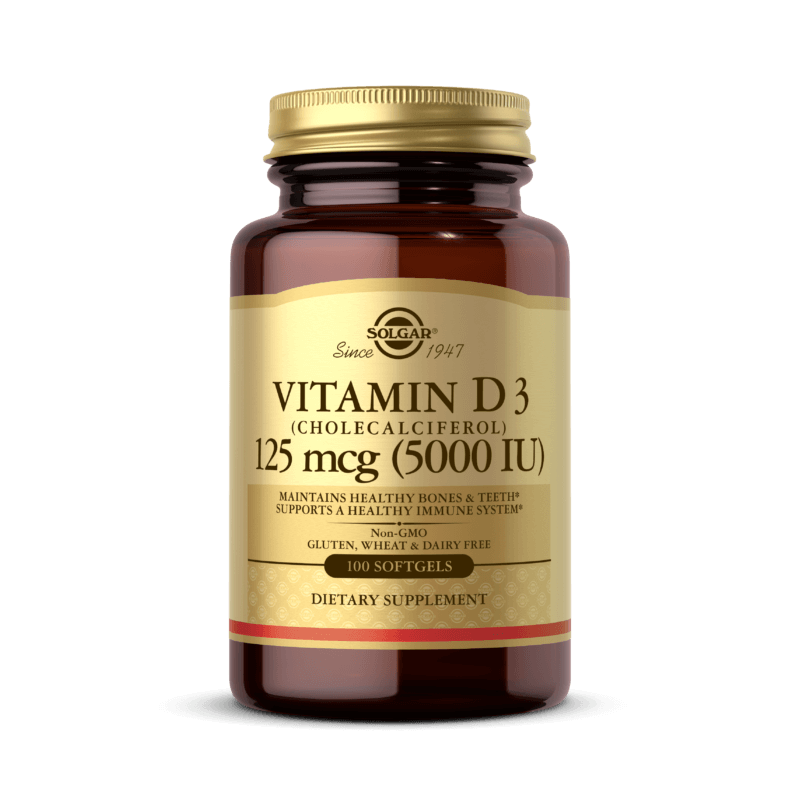 Vitamin D3 - Witamina D3 5000 IU /cholekalcyferol/ 125 mcg (100 kaps.) Solgar