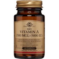 Dry Vitamin A - Witamina A 5000 IU 1500 mcg (100 tabl.) Solgar