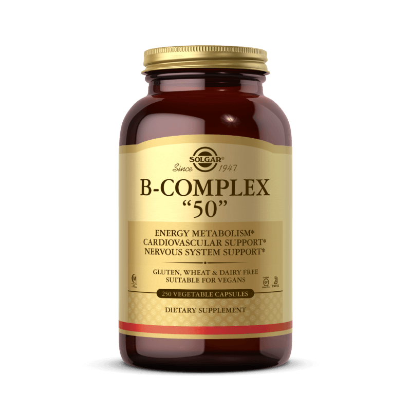 Vitamin B-Complex "50" - Kompleks Witamin z Grupy B (250 kaps.) Solgara