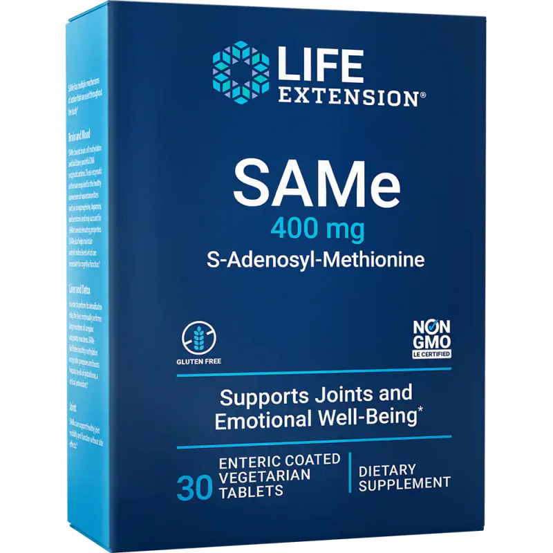SAMe - S-Adenozylo L-Metionina 400 mg (30 tabl.) Life Extension