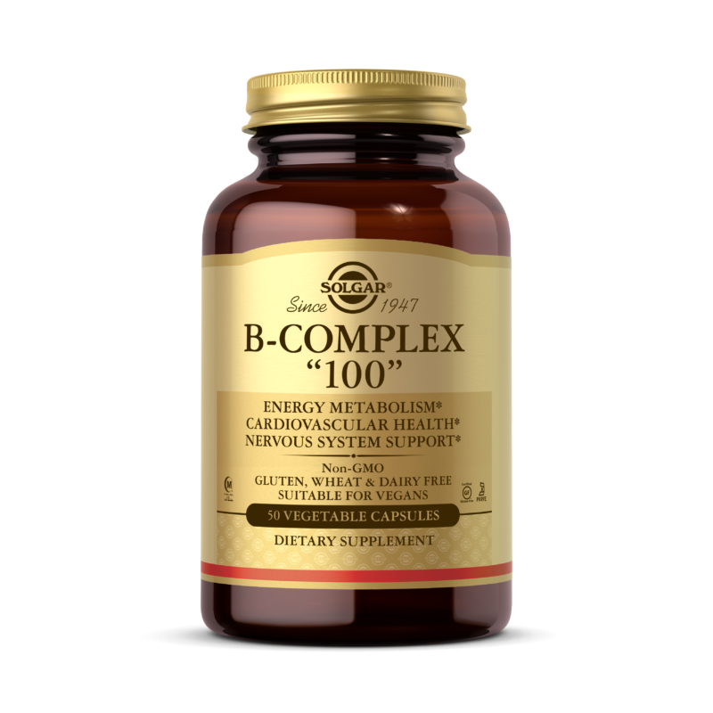 Vitamin B-Complex "100" - Kompleks Witamin z Grupy B (50 kaps.) Solgar