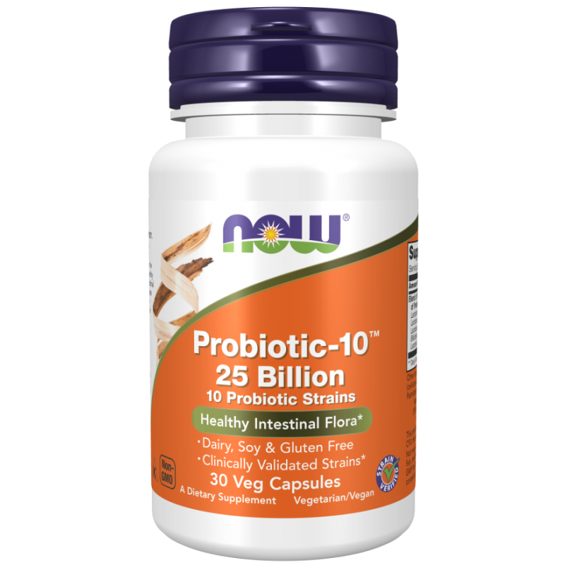 Probiotyk Probiotic-10 - 25 miliardów CFU (30 kaps.) NOW Foods
