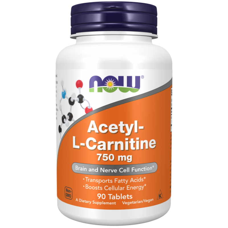 Acetylo-L-Karnityna 750 mg (90 tabl.) NOW Foods
