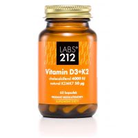 Vitamin D3 + K2 - Witamina D3 4000 IU /cholekalcyferol/ + K2 MK-7 (60 kaps.) Labs212