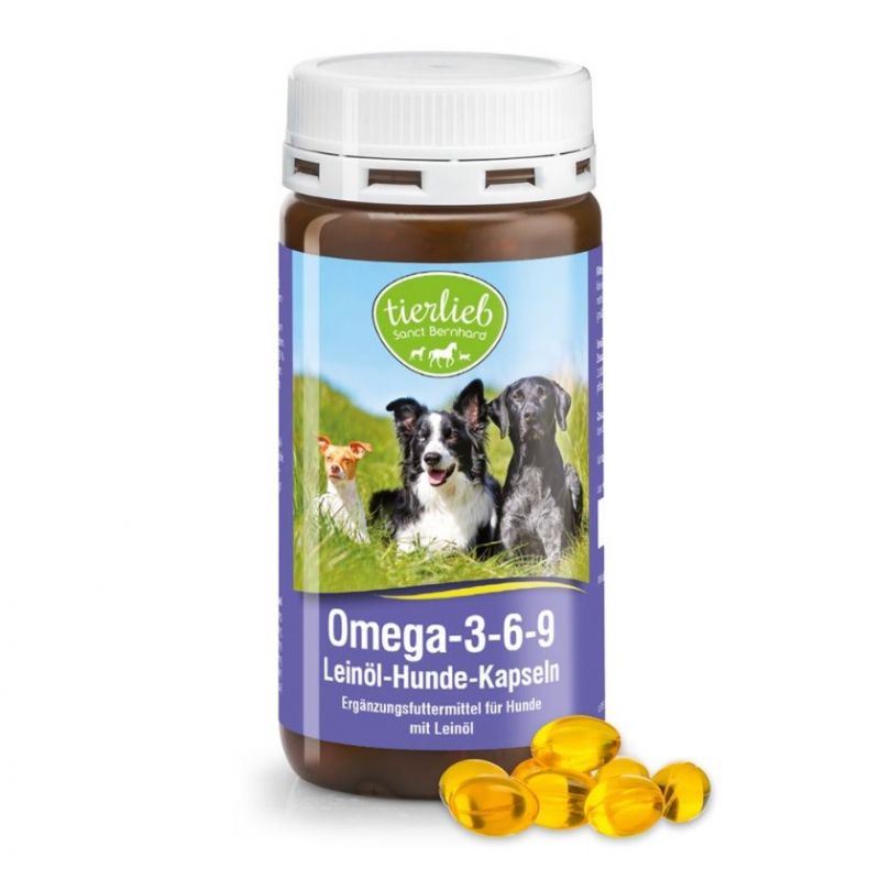 Zwierzęta - Omega 3-6-9 dla psów (180 kaps.) Tierlieb