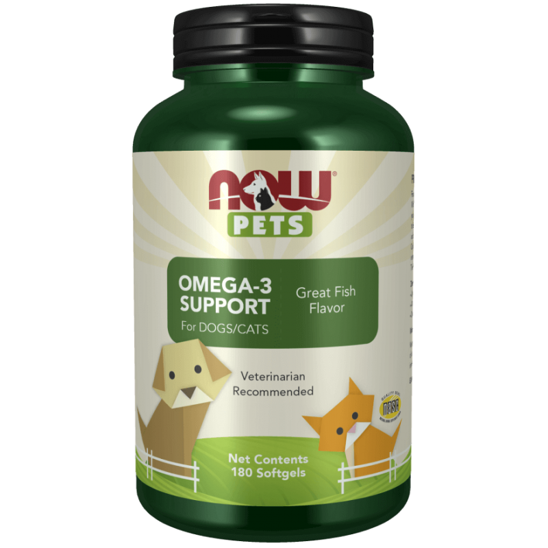 Omega-3 Support For DOGS/CATS - Omega-3 dla psów/kotów (252 g) NOW Pets dostępny na plantaMED.pl