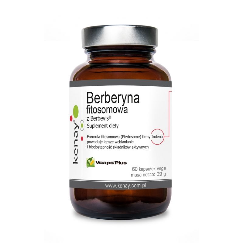 Berberyna fosfolipidowa - fitosomowa - Berbevis ekstrakt 30% z korzenia Berberysu (60 kaps.) Kenay