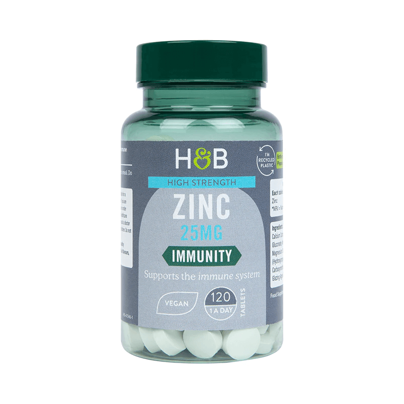 High Strength Zinc 25 mg - Cynk w formie tabletek (120 tabl.) Holland & Barrett