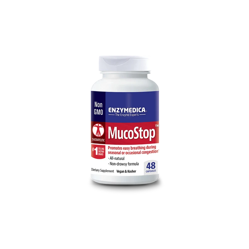MucoStop - Enzym Amelaza 89100 DU + Proteaza 270000 HUT (48 kaps.) Enzymedica