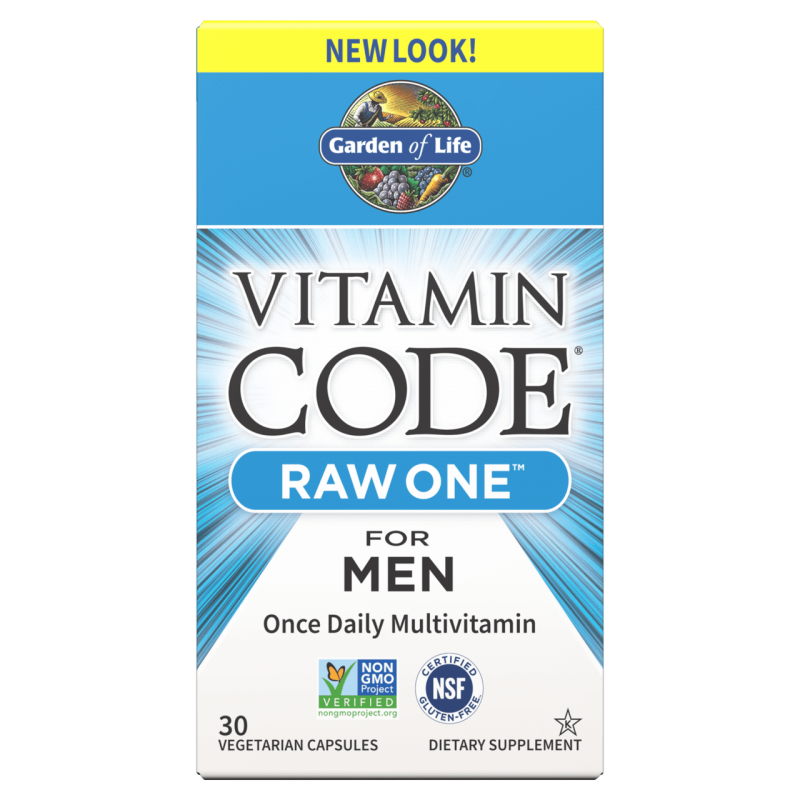 Vitamin Code RAW One for Men - Zestaw Witamin i Minerałów dla Mężczyzn (30 kaps.) Garden of Life