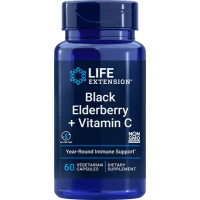 Black Elderberry + Vitamin C - Czarny bez + Witamina C (60 kaps.) Life Extension