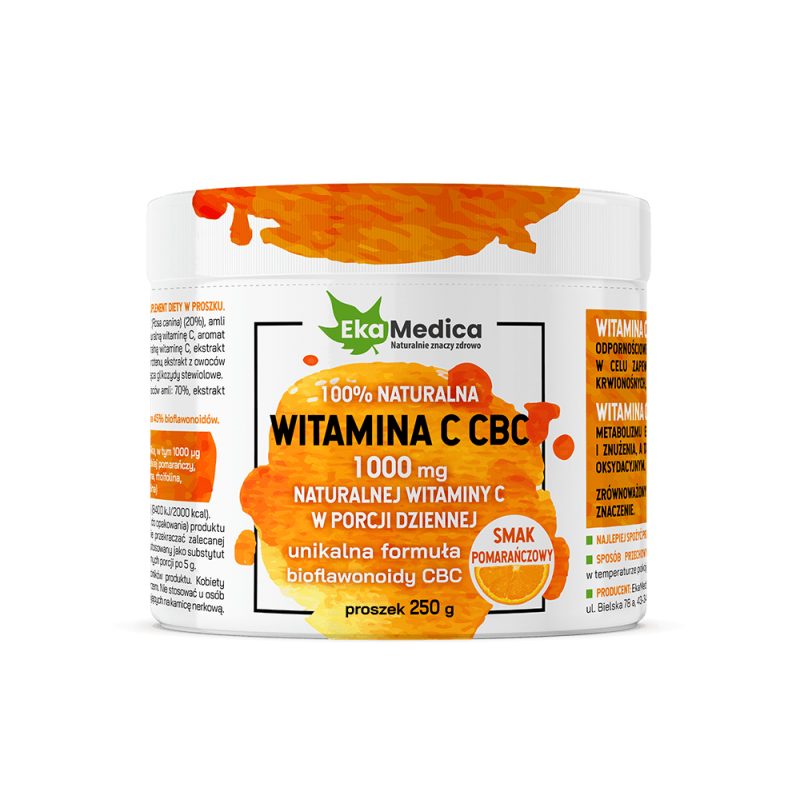 Witamina C CBC - 100% Naturalna Witamina C + kompleks 45% Bioflawonoidów CBC (250 g) EkaMedica