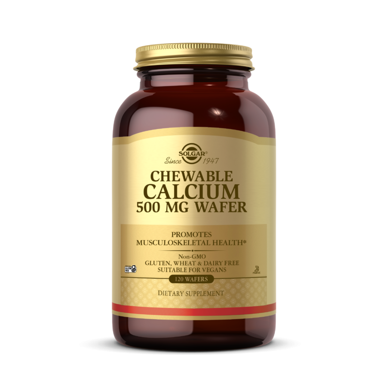 Chewable Calcium 500 mg Wafer Solgar - Wapń do żucia (120 szt.) Solgar