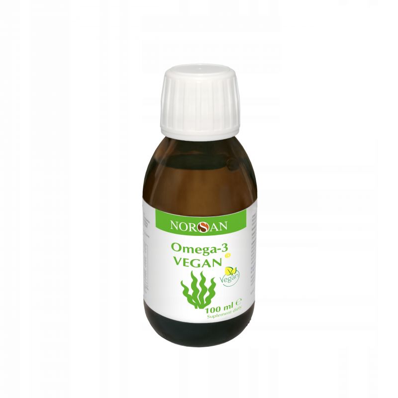 Omega-3 VEGAN - 100% roślinny olej z alg (100 ml) Norsan