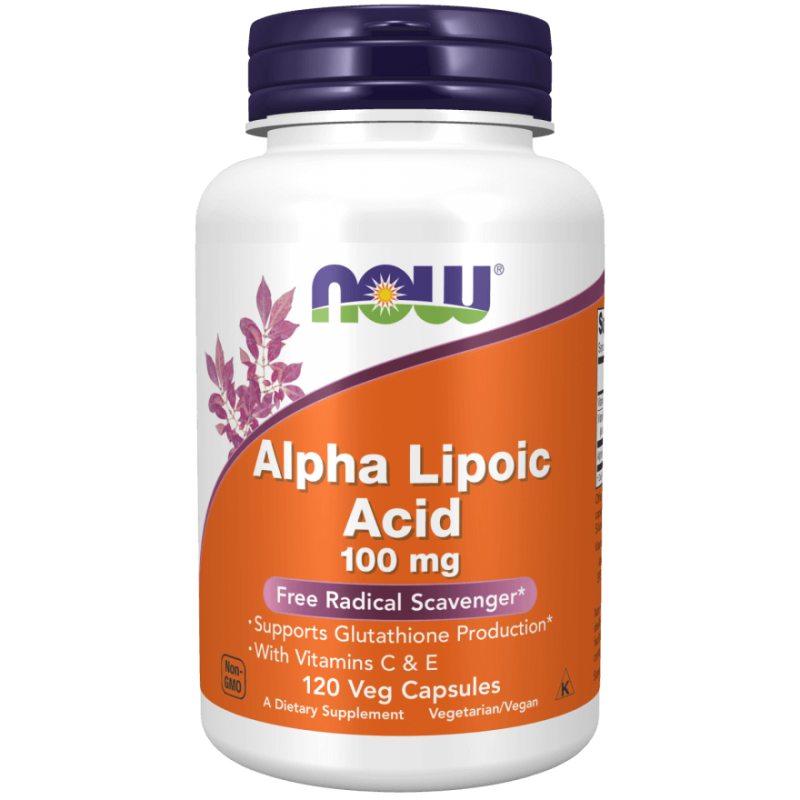 Alpha Lipoic Acid - Kwas alfa-liponowy 100 mg (120 kaps.) NOW Foods