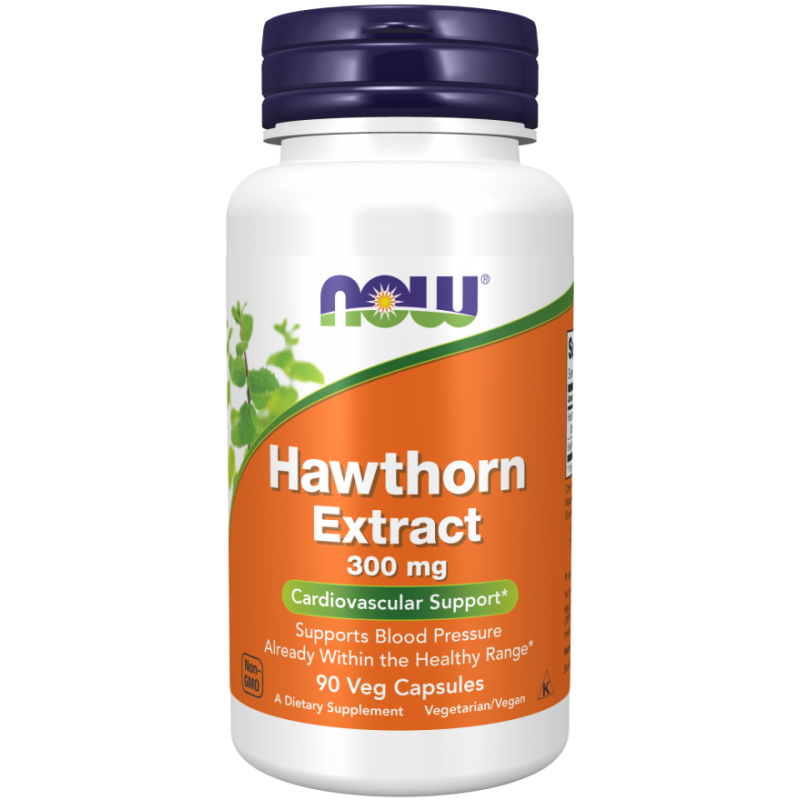 Hawthorn Extract - Ekstrakt z Głogu 300 mg (90 kaps.) NOW Foods