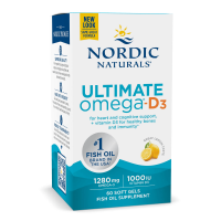 Ultimate Omega-D3 - Omega 3 + Witamina D3 o smaku cytrynowym (60 kaps.) Nordic Naturals