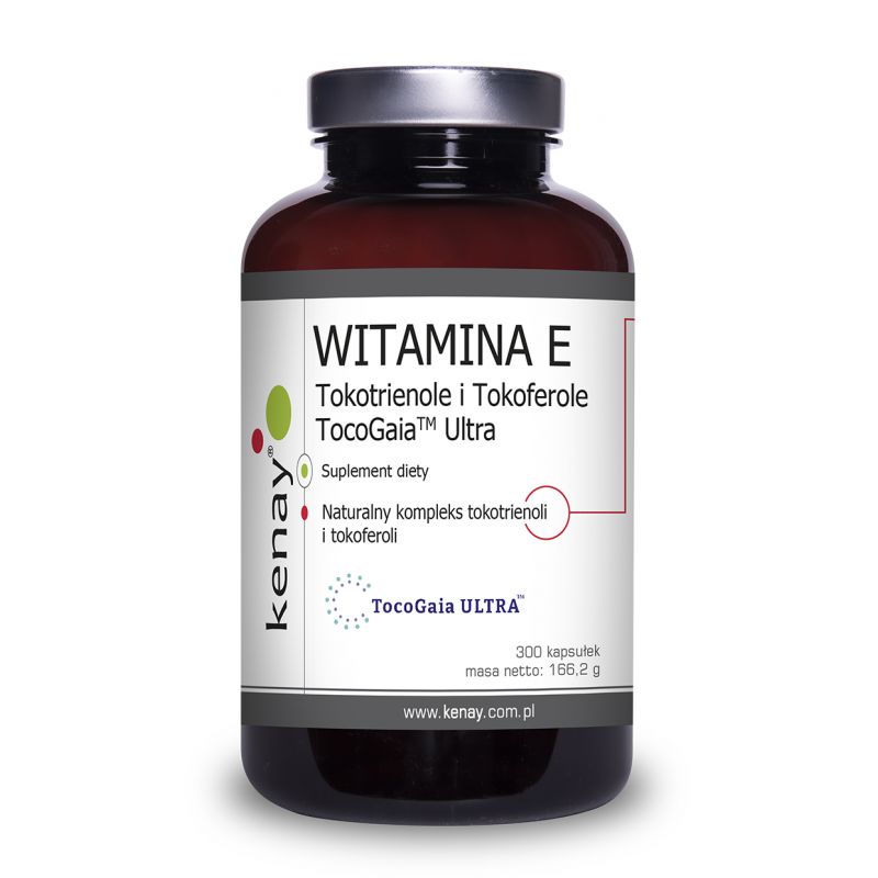Witamina E TocoGaia™ Ultra - naturalny kompleks Tokotrienoli i Tokoferoli (300 kaps.) Kenay