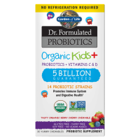 Organic Kids + Probiotics + Vitamins C & D - Probiotyk o smaku wiśniowym (30 tabl.) Garden of Life