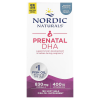 Prenatal DHA - Omega 3 830 mg + Witamina D3 400 IU (180 kaps.) Nordic Naturals